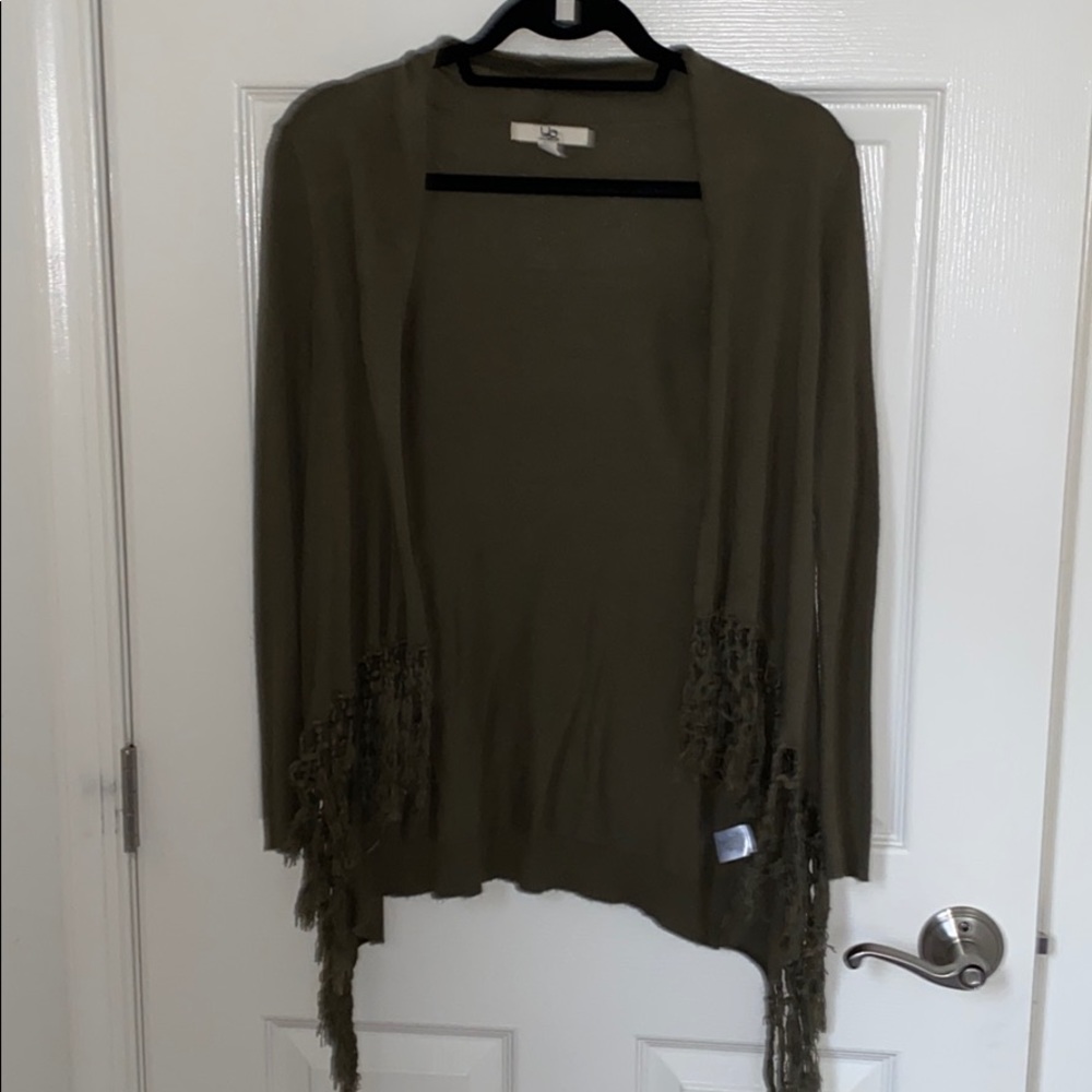 Ya Los Angeles Open Front Olive Cardigan